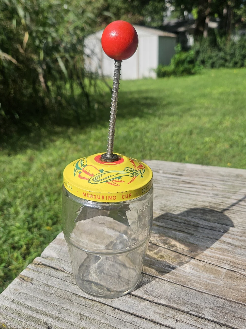Vintage Spring-action Hand Food and Nut Chopper, likely from the 1940s